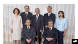 Seven leaders of Iran's Baha'i community.