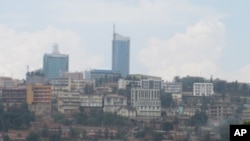 The Kigali skyline shown here in September, 2011. The US university Carnegie Mellon will open its first African campus in Kigali in August, 2012.