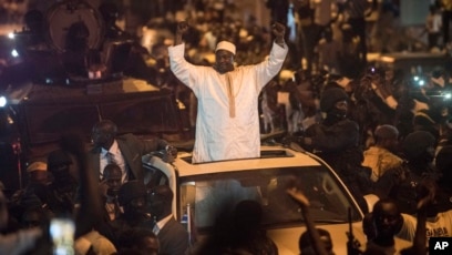 Gambians Celebrate the Arrival of Their New President