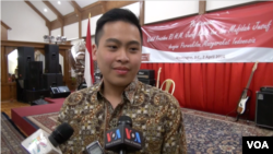 Ketua Persatuan Mahasiswa Indonesia di Philadelphia, Aaron Sutarto (VOA/Vina).