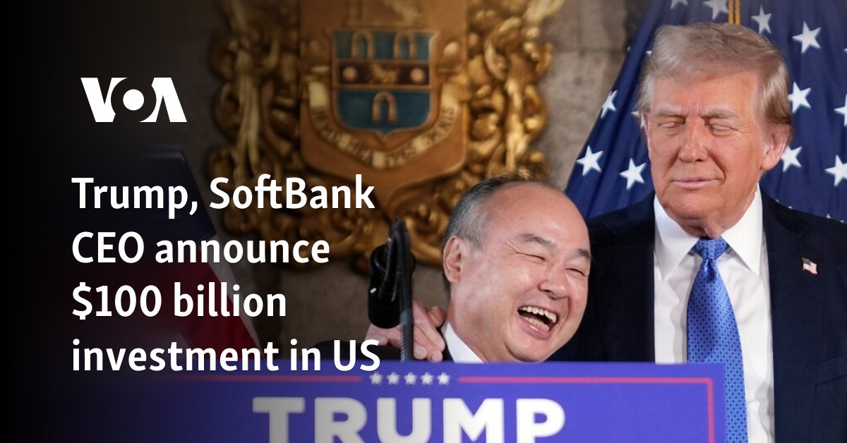 Trump, SoftBank CEO announce 0 billion investment in US