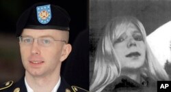 Bradley Manning antes y después de la operación que la convirtió en Chelsea Manning.