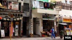 Sammy's Kitchen restaurant in Hong Kong (Photo: Steve Herman / VOA)