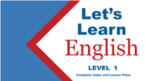 Let’s Learn English - Level 1 - Index and Lessons 1-52