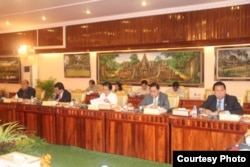 The Senate’s permanent committee held a meeting to review a request by the Appeal Court to strip the immunity of opposition senator Thak Lany, in Phnom Penh, on August 31, 2016. (Courtesy Photo)