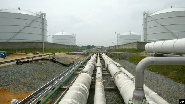 미국 매릴랜드주 코브포인트의 액화천연가스(LNG) 저장 시설.