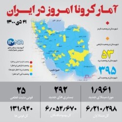 آمار کرونا در ایران