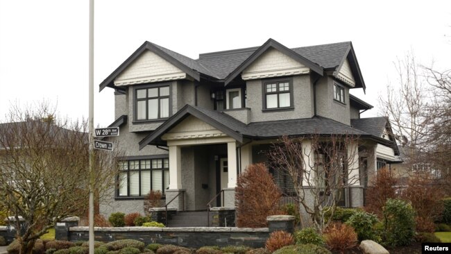 路透社圖片顯示華為CFO孟晚舟家族在溫哥華市擁有的一座豪宅