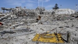 The destroyed Luhansk International Airport on September 11, 2014. (Philippe Desmazes/AFP)