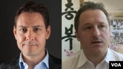 Michael Kovrig, left, and Michael Spavor