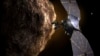 კოსმოსური ხომალდი "ლუსი" იუპიტერის ასტეროიდთან. კონცეპტუალური გრაფიკა. ავტორი: NASA/SRI