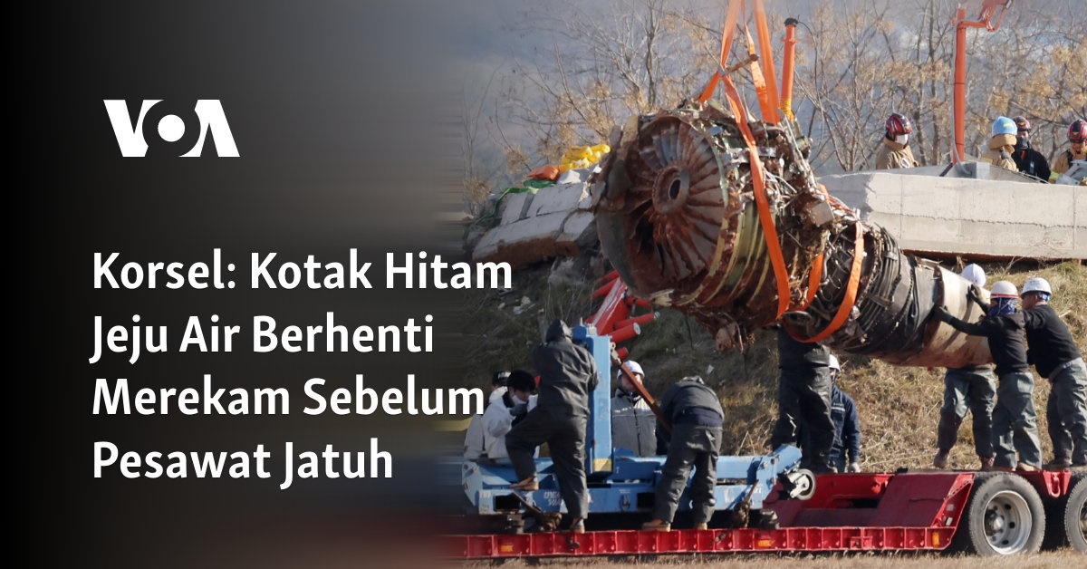 Kotak Hitam Jeju Air Berhenti Merekam Sebelum Pesawat Jatuh