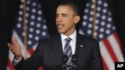 President Barack Obama outlines his plan for cutting federal spending during an address at George Washington University in Washington, April 13, 2011