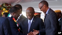 Presidents Emmerson Mnangagwa, Cyril Ramaphosa and Paul Kagame