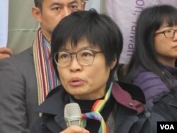 台灣人權公約施行監督聯盟執行長黃怡碧（美國之音張永泰拍攝