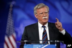 FILE - Former U.S. Ambassador to the U.N. John Bolton speaks at the Conservative Political Action Conference in Oxon Hill, Maryland, Feb. 24, 2017.