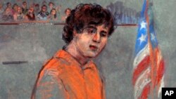 Tersangka Dzhokhar Tsarnaev menyatakan tidak bersalah atas seluruh dakwaan dalam sidang di pengadilan Boston, Rabu (10/7). 