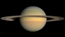 This July 23, 2008 image made available by NASA shows the planet Saturn, as seen from the Cassini spacecraft. A newly discovered a planet outside our solar system is 12 times the size of Jupiter.