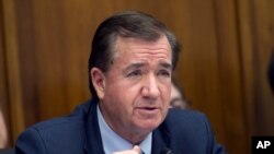 Rep. Edward Royce, R-Calif., questions Federal Reserve Chair Janet Yellen while she testifies before the House Financial Services Committee hearing on Capitol Hill in Washington, Tuesday, Feb. 11, 2014.