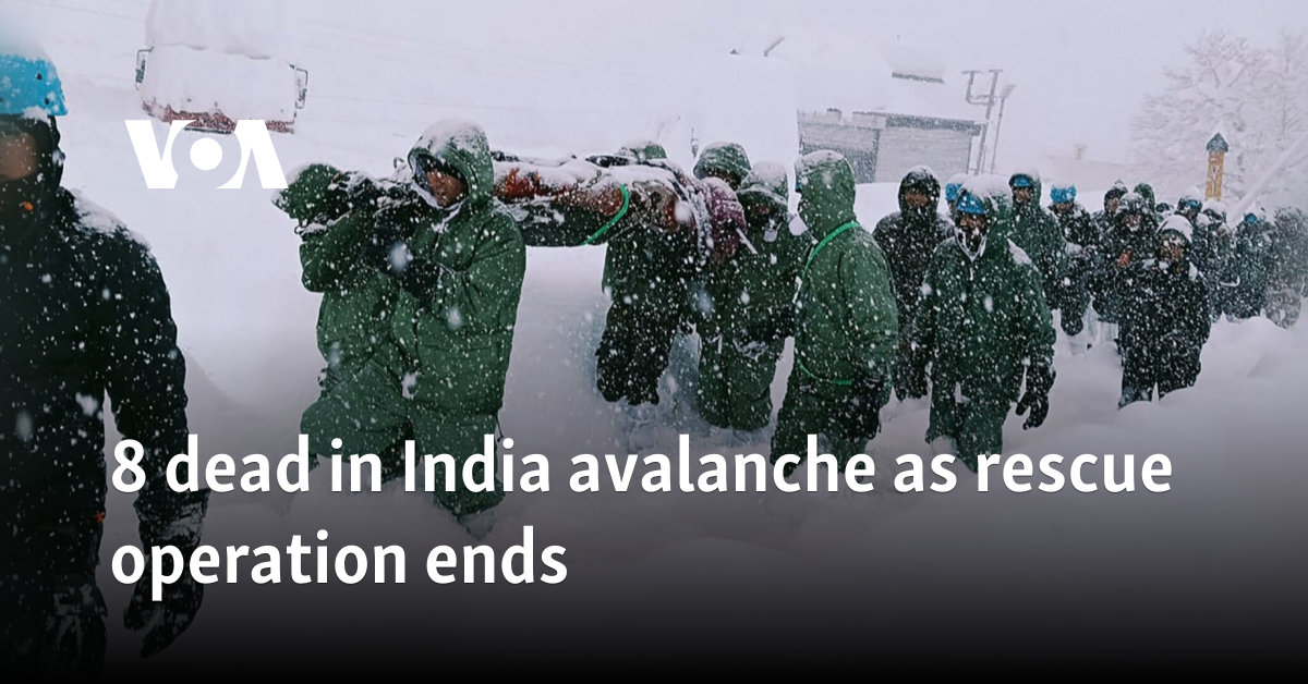 8 dead in India avalanche as rescue operation ends