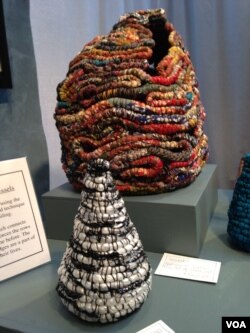 Baskets from artist Jackie Abrams.