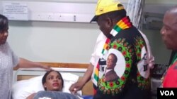 President Mnangagwa Visits Mary Chiwenga In Hospital