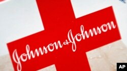 FILE: The Johnson & Johnson logo on a package of Band-Aids, in St. Petersburg, Fla., Oct. 16, 2012.