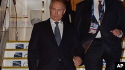 El presidente ruso tras llegar a Australia para la cumbre del G-20.