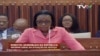 Une image de la télévision mozambicaine montre la magistrate Beatriz Buchili devant l’asemblée nationale, Maputo, 18 avril 2017. (Twitter/Tomas Queface)