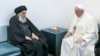 Pope Francis akutana na Kiongozi Mkuu wa Shia Ayatollah Ali al-Sistani mjini Najaf, Iraq, Jumamosi, Machi 6, 2021.