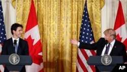 Tanto el presidente Donald Trump como el primer ministro canadiense, Justin Trudeau señalaron que han sostenido conversaciones "muy productivas" para fortalecer las relaciones entre EE.UU. y Canadá.