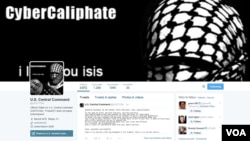 FILE - Hackers who say they are loyal to the Islamic State group, take over the U.S. Central Command Twitter account, Jan. 12, 2015.