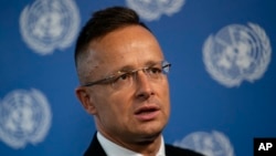 Bộ trưởng Ngoại giao và Thương mại Hungary - Peter Szijjarto.