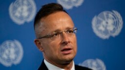 Macaristan Dışişleri Bakanı Peter Szijjarto, New York'taki BM Genel Kurulu 76. oturumunda- 23 Eylül 2021