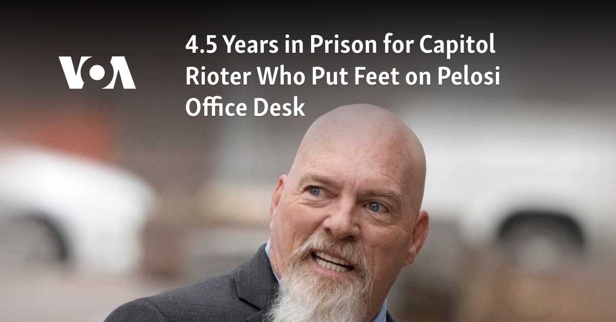 4.5 Years in Prison for Capitol Rioter Who Put Feet on Pelosi Office Desk - Vimarsana News