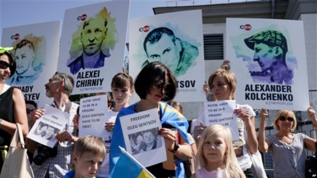 Người ủng hộ ông Oleg Sentsov.
