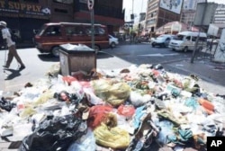 Johannesburg was hit by a strike by municipal workers that resulted in refuse piling up around the city just before the local government polls