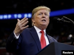 In this photo taken on Nov. 26, 2019, U.S. President Donald Trump spoke at a campaign rally in Sunrise, Florida, U.S.