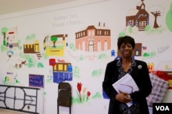 Eastover Mayor Geraldine Robinson says education, employment and health care are the most pressing issues to her. She supports Hillary Clinton for president. (B.Allen/VOA)