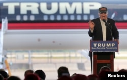 Republican U.S. presidential candidate Donald Trump speaks at a rally in Pittsburgh, June 11, 2016.