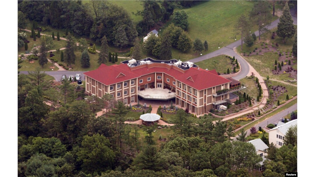 FILE - An aerial view shows Turkish-born Muslim cleric Fethullah Gulen's worship and retreat Center in rural Saylorsburg, Pennsylvania, July 9, 2013.