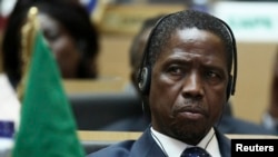 Le président sortant Edgar Lungu a, 30 janvier 2015