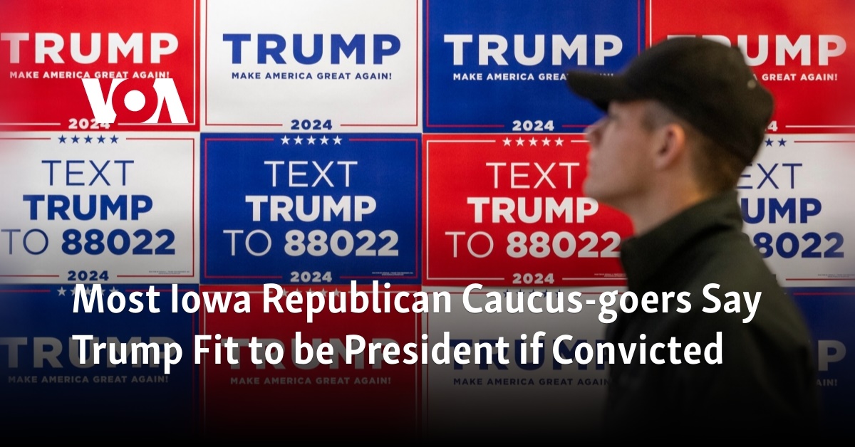 Een meerderheid van de Republikeinse wetgevers in Iowa zegt dat Trump geschikt is om president te worden als hij wordt veroordeeld