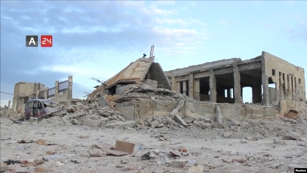 Разрушенное здание больницы в Набд-эль-Хаяте, пострадавшей от бомбардировок. Идлиб, Сирия, 9 мая 2019 года