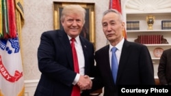 အမေရိကန်သမ္မတ Donald Trump နဲ့ တရုတ် ဒုဝန်ကြီးချုပ် Liu He တို့တွေ့ဆုံဆွေးနွေး ( မေ ၁၇-၂၀၁၈)