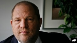 FILE - Film producer Harvey Weinstein is pictured in New York, Nov. 23, 2011.