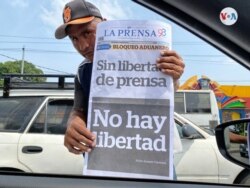 Por un bloqueo aduanero, el periódico La Prensa, el más antiguo de Nicaragua estuvo a punto de desaparecer.[Foto: Houston Castillo, VOA]