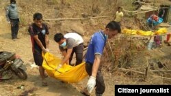 သီေပါၿမိဳ႕နယ္အစပ္ ကုံးမုံရြာအနီး ေသနတ္ဒဏ္ရာနဲ႔ လူ ၅ ဦး ေသဆုံးေန (ဓာတ္ပံု-ကိုမ်ဳိး/နယ္စည္းမျခားပရဟိတ(သီေပါ) ၊ရွမ္းျပည္နယ္(ေျမာက္ပိုင္း)