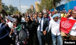 FILE - Ouma Oluga, Secretary-General of the Kenya Medical Practitioners, Pharmacists and Dentist Union (KMPDU).