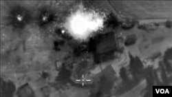 Ataque ruso en Ragha, Siria, el 2 de octubre de 2015.